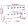 Puhvetkapp Sinepikollane 101,5X39X73,5 Cm Külmvaltsitud Teras