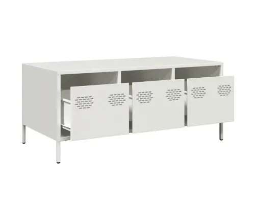 Diivanilaud Valge 101,5X50X43,5 Cm Külmvaltsitud Teras