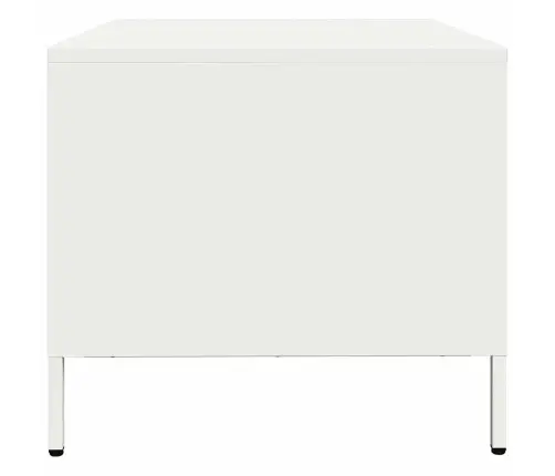 Kafijas Galdiņš Balts 101,5X50X43,5 Cm Auksti Velmēts Tērauds Vidaxl