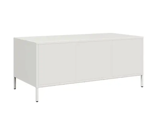 Kafijas Galdiņš Balts 101,5X50X43,5 Cm Auksti Velmēts Tērauds Vidaxl