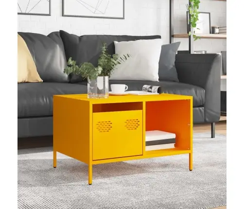 Kavos Staliukas Garstyčių Geltonas Šaltai Valcuotas Plienas Kavos Staliukas Garstyčių Geltonas Šaltai Valcuotas Plienas