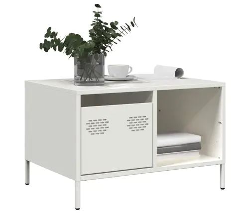 Kavos Staliukas Baltas 68,5X50X43,5 Cm Šaltai Valcuotas Plienas