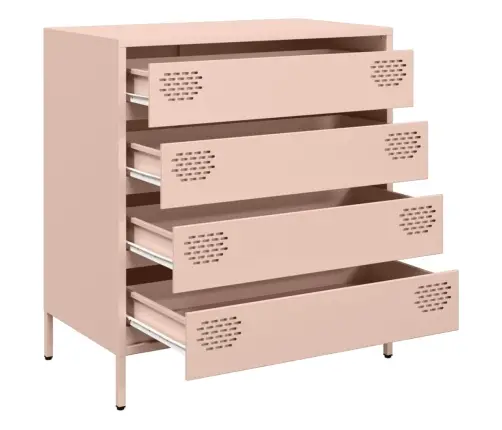 Kumode, Rozā, 68X39X73,5 Cm, Auksti Velmēts Tērauds Vidaxl Kumode, Rozā, 68X39X73,5 Cm, Auksti Velmēts Tērauds Vidaxl