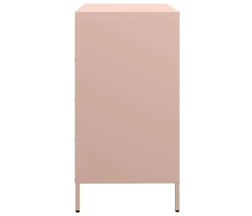 Kumode, Rozā, 68X39X73,5 Cm, Auksti Velmēts Tērauds Vidaxl Kumode, Rozā, 68X39X73,5 Cm, Auksti Velmēts Tērauds Vidaxl
