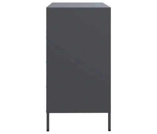 Kumode, Antracītpelēka, 68X39X73,5 Cm, Auksti Velmēts Tērauds Vidaxl