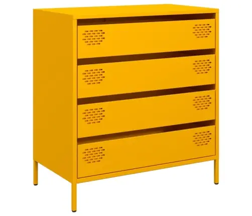 Puhvetkapp Sinepikollane 68X39X73,5 Cm Külmvaltsitud Teras