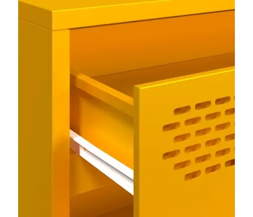 Kumode, Sinepju Dzeltena, 68X39X58,5 Cm, Auksti Velmēts Tērauds Vidaxl