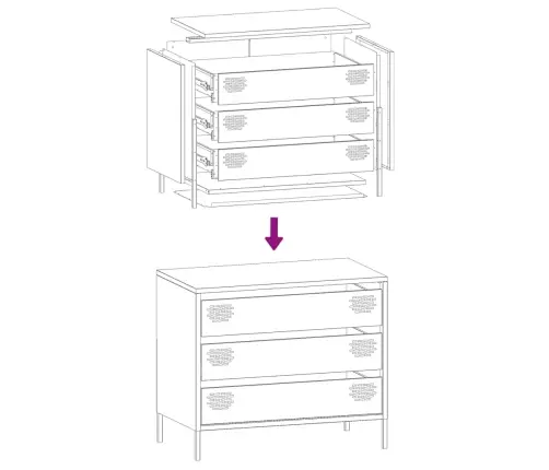 Kumode, Sinepju Dzeltena, 68X39X58,5 Cm, Auksti Velmēts Tērauds Vidaxl