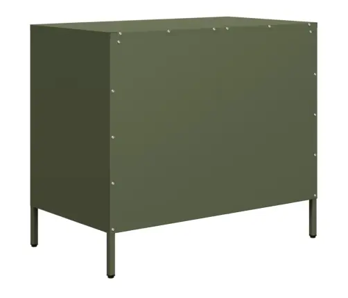 Puhvetkapp, Oliiviroheline, 68X39X58,5 cm Külmvaltsitud Teras