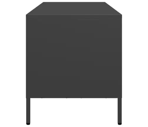 Tv Skapītis, Melns, 101,5X39X43,5 Cm, Auksti Velmēts Tērauds Vidaxl
