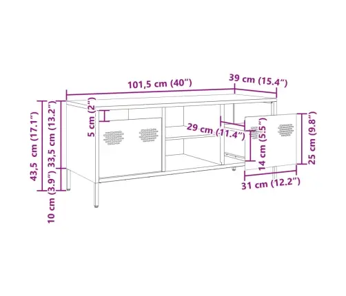 Telerikapp, Sinepikollane, 101,5X39X43,5 Cm Külmvaltsitud Teras