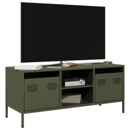 Tv Skapītis, Zaļš, 101,5X39X43,5 Cm, Auksti Velmēts Tērauds Vidaxl