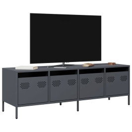 Tv Skapītis, Pelēks, 135X39X43,5 Cm, Auksti Velmēts Tērauds Vidaxl