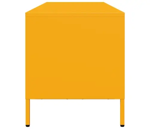 Tv Skapītis, Dzeltens, 135X39X43,5 Cm, Auksti Velmēts Tērauds Vidaxl