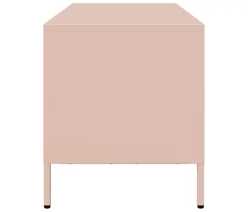 Naktsskapītis, Rozā, 68X39X43,5 Cm, Auksti Velmēts Tērauds Vidaxl