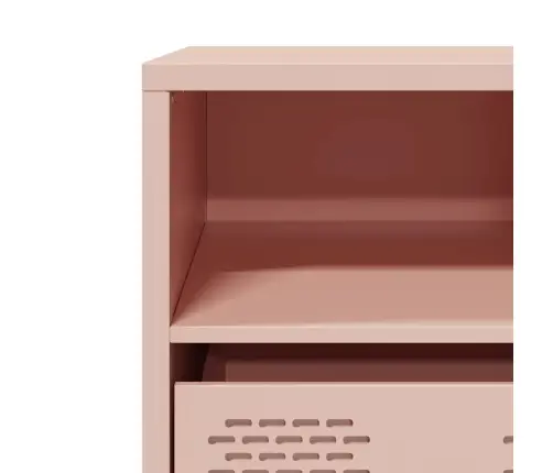 Naktsskapītis, Rozā, 68X39X43,5 Cm, Auksti Velmēts Tērauds Vidaxl