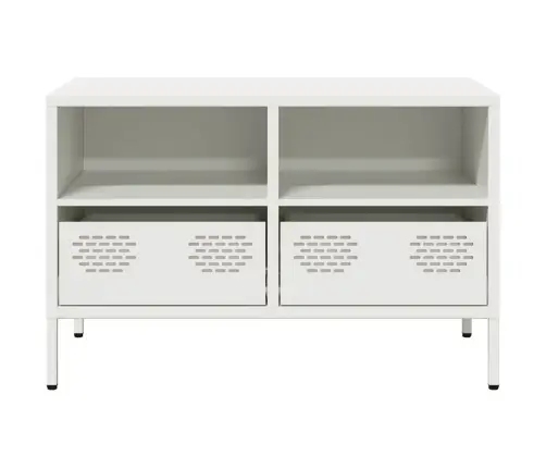 Telerikapp, Valge, 68X39X43,5 cm Külmvaltsitud Teras Telerikapp, Valge, 68X39X43,5 cm Külmvaltsitud Teras