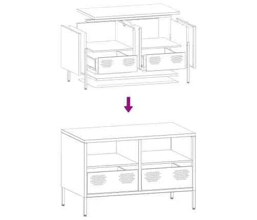 Telerikapp, Valge, 68X39X43,5 cm Külmvaltsitud Teras Telerikapp, Valge, 68X39X43,5 cm Külmvaltsitud Teras
