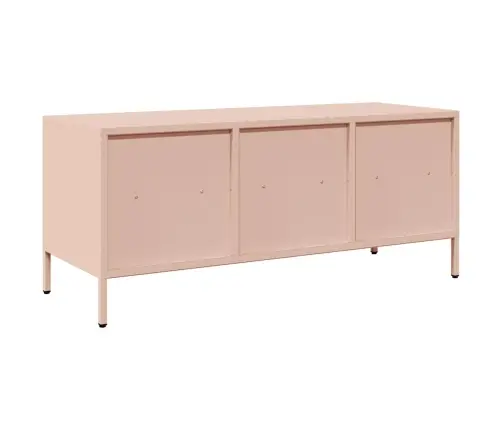 Tv Skapītis, Rozā, 101,5X39X43,5 Cm, Auksti Velmēts Tērauds Vidaxl Tv Skapītis, Rozā, 101,5X39X43,5 Cm, Auksti Velmēts Tērauds Vidaxl