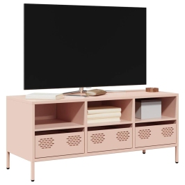 Tv Skapītis, Rozā, 101,5X39X43,5 Cm, Auksti Velmēts Tērauds Vidaxl