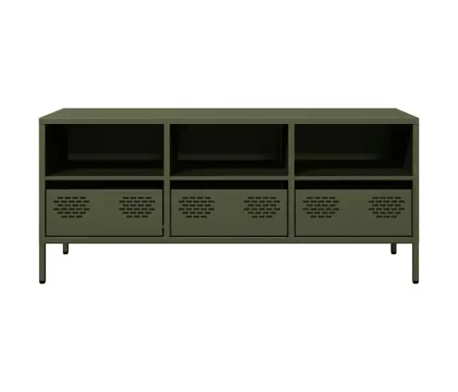 Tv Skapītis, Zaļš, 101,5X39X43,5 Cm, Auksti Velmēts Tērauds Vidaxl
