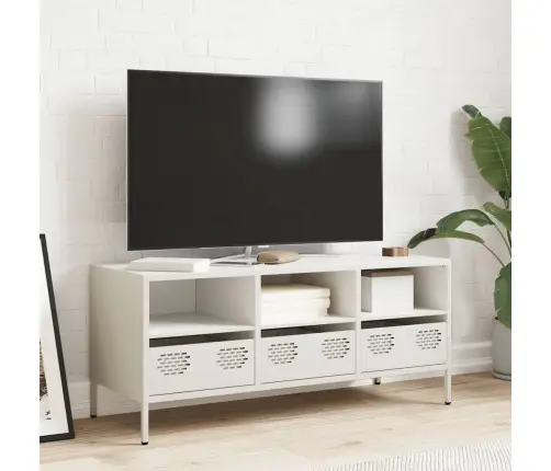Tv Skapītis, Balts, 101,5X39X43,5 Cm, Auksti Velmēts Tērauds Vidaxl Tv Skapītis, Balts, 101,5X39X43,5 Cm, Auksti Velmēts Tērauds Vidaxl