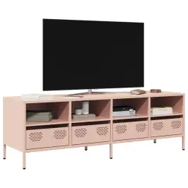 Tv Skapītis, Rozā, 135X39X43,5 Cm, Auksti Velmēts Tērauds Vidaxl