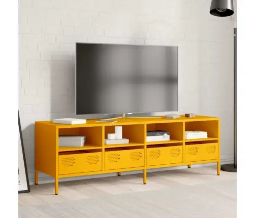 Telerikapp Sinepikollane 135X39X43,5 Cm Külmvaltsitud Teras