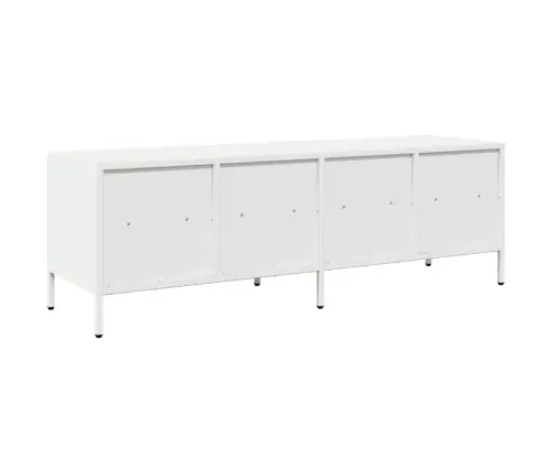 Tv Skapītis, Balts, 135X39X43,5 Cm, Auksti Velmēts Tērauds Vidaxl
