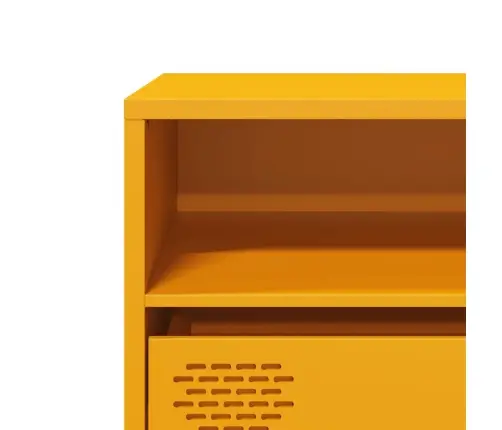 Tv Skapītis, Dzeltens, 135X39X43,5 Cm, Auksti Velmēts Tērauds Vidaxl