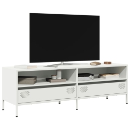 Tv Skapītis, Balts, 135X39X43,5 Cm, Auksti Velmēts Tērauds Vidaxl