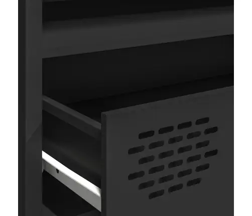 Tv Skapītis, Melns, 202X39X43,5 Cm, Auksti Velmēts Tērauds Vidaxl