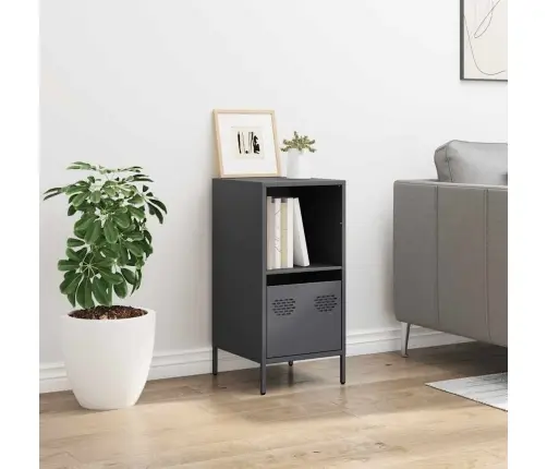 Kumode, Antracītpelēka, 35X39X73,5 Cm, Auksti Velmēts Tērauds Vidaxl