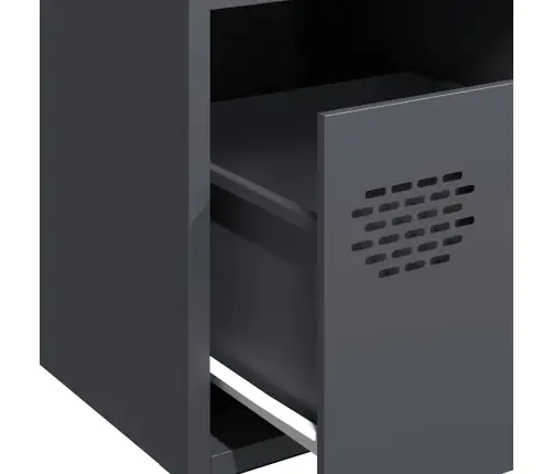 Kumode, Antracītpelēka, 35X39X73,5 Cm, Auksti Velmēts Tērauds Vidaxl
