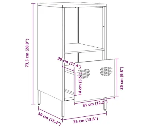 Indauja Garstyčių Geltona 35X39X73,5Cm Šaltai Valcuotas Plienas