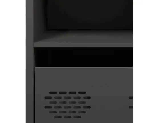 Kumode, Melna, 68X39X73,5 Cm, Auksti Velmēts Tērauds Vidaxl