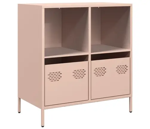 Kumode, Rozā, 68X39X73,5 Cm, Auksti Velmēts Tērauds Vidaxl