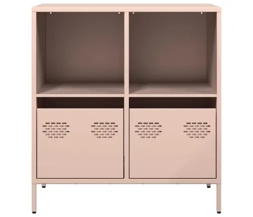 Kumode, Rozā, 68X39X73,5 Cm, Auksti Velmēts Tērauds Vidaxl