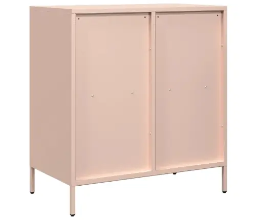 Kumode, Rozā, 68X39X73,5 Cm, Auksti Velmēts Tērauds Vidaxl