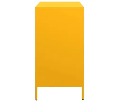Kumode, Sinepju Dzeltena, 68X39X73,5 Cm, Auksti Velmēts Tērauds Vidaxl