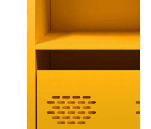 Kumode, Sinepju Dzeltena, 68X39X73,5 Cm, Auksti Velmēts Tērauds Vidaxl