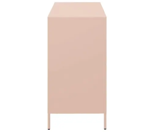 Kumode, Rozā, 101,5X39X73,5 Cm, Auksti Velmēts Tērauds Vidaxl