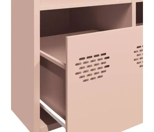 Kumode, Rozā, 101,5X39X73,5 Cm, Auksti Velmēts Tērauds Vidaxl