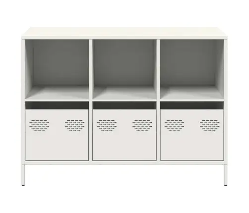 Kumode, Balta, 101,5X39X73,5 Cm, Auksti Velmēts Tērauds Vidaxl