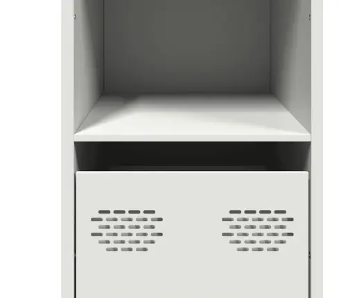 Kumode, Balta, 101,5X39X73,5 Cm, Auksti Velmēts Tērauds Vidaxl