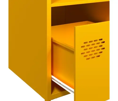 Komoda, Garstyčių Geltonos Spalvos, 35X39X103,5cm Plienas