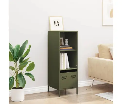 Kõrge Kapp, Oliiviroheline, 35X39X103,5 cm Teras