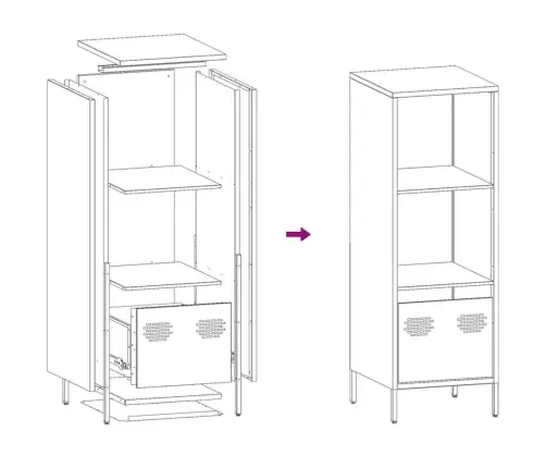 Highboard Valge 35X39X103,5 Cm Teras