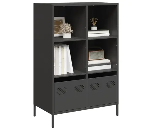 Augstais Skapītis, Melns, 68X39X103,5 Cm, Tērauds Vidaxl