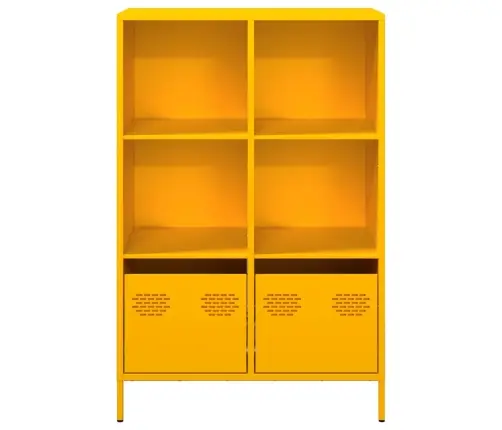 Augstais Skapītis, Sinepju Dzeltens, 68X39X103,5 Cm, Tērauds Vidaxl